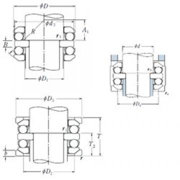 180 mm x 250 mm x 21 mm  NSK 54236XU упорные шарикоподшипники