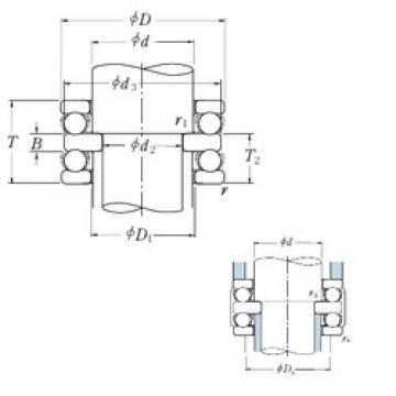 40 mm x 78 mm x 12 mm  NSK 52308 упорные шарикоподшипники