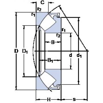 70 mm x 150 mm x 31 mm  SKF 29414 E упорные роликоподшипники