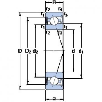 70 mm x 110 mm x 20 mm  SKF S7014 ACE/HCP4A радиально-упорные шарикоподшипники