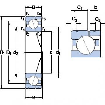 95 mm x 130 mm x 18 mm  SKF 71919 CD/HCP4AL радиально-упорные шарикоподшипники