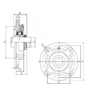 30 mm x 90 mm x 43 mm  ISO UKFC207 подшипниковые узлы