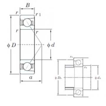 85 mm x 130 mm x 22 mm  KOYO 7017C радиально-упорные шарикоподшипники