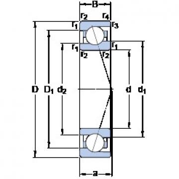 10 mm x 22 mm x 6 mm  SKF 71900 CE/P4A радиально-упорные шарикоподшипники