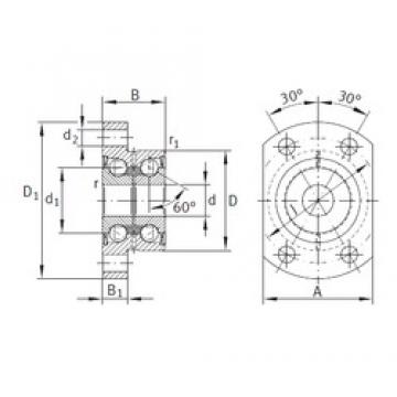 8 mm x 32 mm x 20 mm  INA ZKLFA0850-2RS радиально-упорные шарикоподшипники