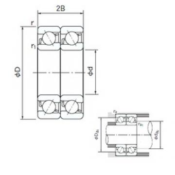 25 mm x 47 mm x 12 mm  NACHI 7005CDT радиально-упорные шарикоподшипники