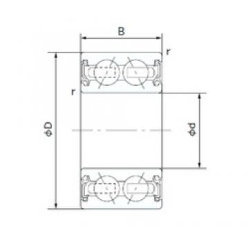 40 mm x 62 mm x 24 mm  NACHI 40BGS35G-2DL радиально-упорные шарикоподшипники