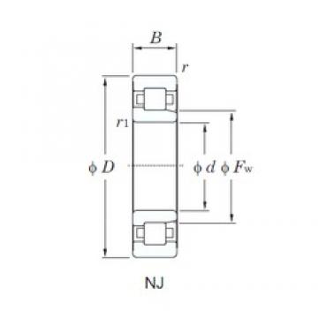 90 mm x 160 mm x 30 mm  KOYO NJ218 цилиндрические роликоподшипники