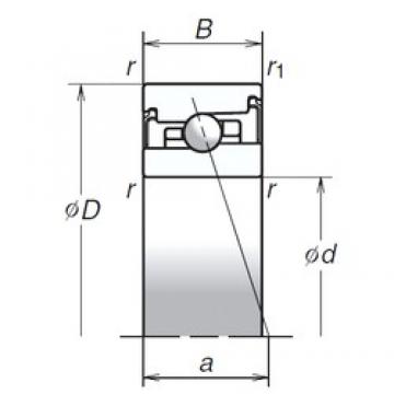 80 mm x 125 mm x 27 mm  NSK 80BER20HV1V радиально-упорные шарикоподшипники