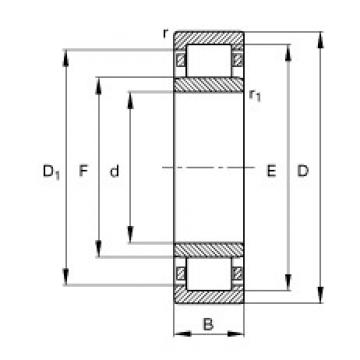 200 mm x 360 mm x 58 mm  FAG NU240-E-M1 цилиндрические роликоподшипники