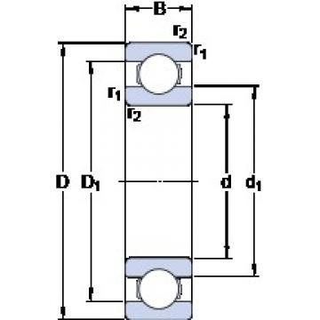 130 mm x 280 mm x 58 mm  SKF 6326 радиальные шарикоподшипники