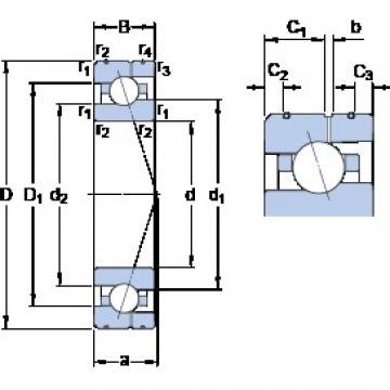 25 mm x 47 mm x 12 mm  SKF 7005 ACE/P4AL радиально-упорные шарикоподшипники