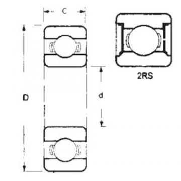 15,875 mm x 41,275 mm x 12,7 mm  FBJ 1628-2RS радиальные шарикоподшипники