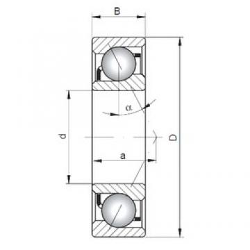 35 mm x 55 mm x 10 mm  ISO 71907 C радиально-упорные шарикоподшипники