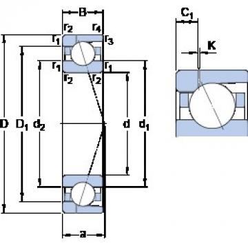 150 mm x 210 mm x 28 mm  SKF 71930 ACD/HCP4AH1 радиально-упорные шарикоподшипники