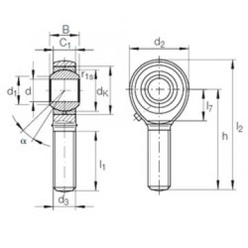 18 mm x 35 mm x 23 mm  INA GAKL 18 PB подшипники скольжения