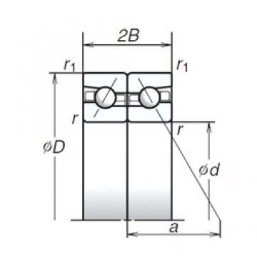 70 mm x 110 mm x 18 mm  NSK 70BTR10S радиально-упорные шарикоподшипники