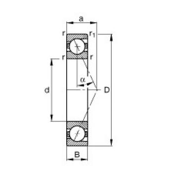 220 mm x 400 mm x 65 mm  FAG B7244-E-T-P4S радиально-упорные шарикоподшипники