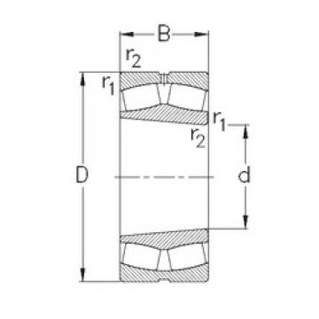 170 mm x 310 mm x 110 mm  NKE 23234-K-MB-W33 сферические роликоподшипники