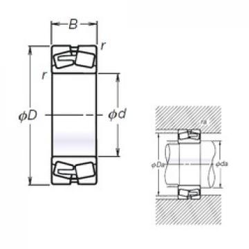 120 mm x 200 mm x 62 mm  NSK 23124L12CAM сферические роликоподшипники