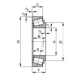 80 mm x 140 mm x 33 mm  FAG 32216-XL конические роликовые подшипники