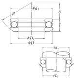 NSK 53204 упорные шарикоподшипники