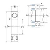 180 mm x 280 mm x 31 mm  NSK 16036 радиальные шарикоподшипники