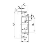 29 mm x 50.292 mm x 14.732 mm  KBC L45449/L45410 конические роликовые подшипники