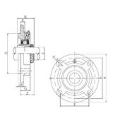 30 mm x 90 mm x 43 mm  ISO UKFC207 подшипниковые узлы