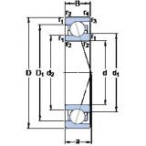 10 mm x 22 mm x 6 mm  SKF 71900 CE/P4A радиально-упорные шарикоподшипники