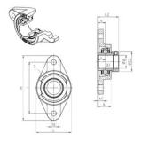 SNR EXFL205 подшипниковые узлы