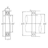 130 mm x 200 mm x 33 mm  NTN HSB026C радиально-упорные шарикоподшипники