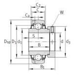 65 mm x 125 mm x 48,5 mm  INA GE65-214-KRR-B-FA164 радиальные шарикоподшипники