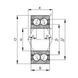 12 mm x 28 mm x 12 mm  FAG 3001-B-2RSR-TVH радиально-упорные шарикоподшипники