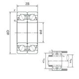 140 mm x 250 mm x 42 mm  NACHI 7228BDF радиально-упорные шарикоподшипники