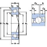 25 mm x 47 mm x 12 mm  SKF 7005 ACE/P4AL радиально-упорные шарикоподшипники