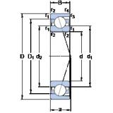 105 mm x 160 mm x 26 mm  SKF 7021 CD/P4A радиально-упорные шарикоподшипники