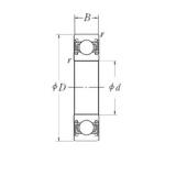 25 mm x 47 mm x 12 mm  NSK 6005DDU радиальные шарикоподшипники