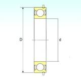 45 mm x 85 mm x 19 mm  ISB 6209-ZZNR радиальные шарикоподшипники