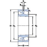 800 mm x 1420 mm x 488 mm  SKF 232/800 CAKF/W33 сферические роликоподшипники